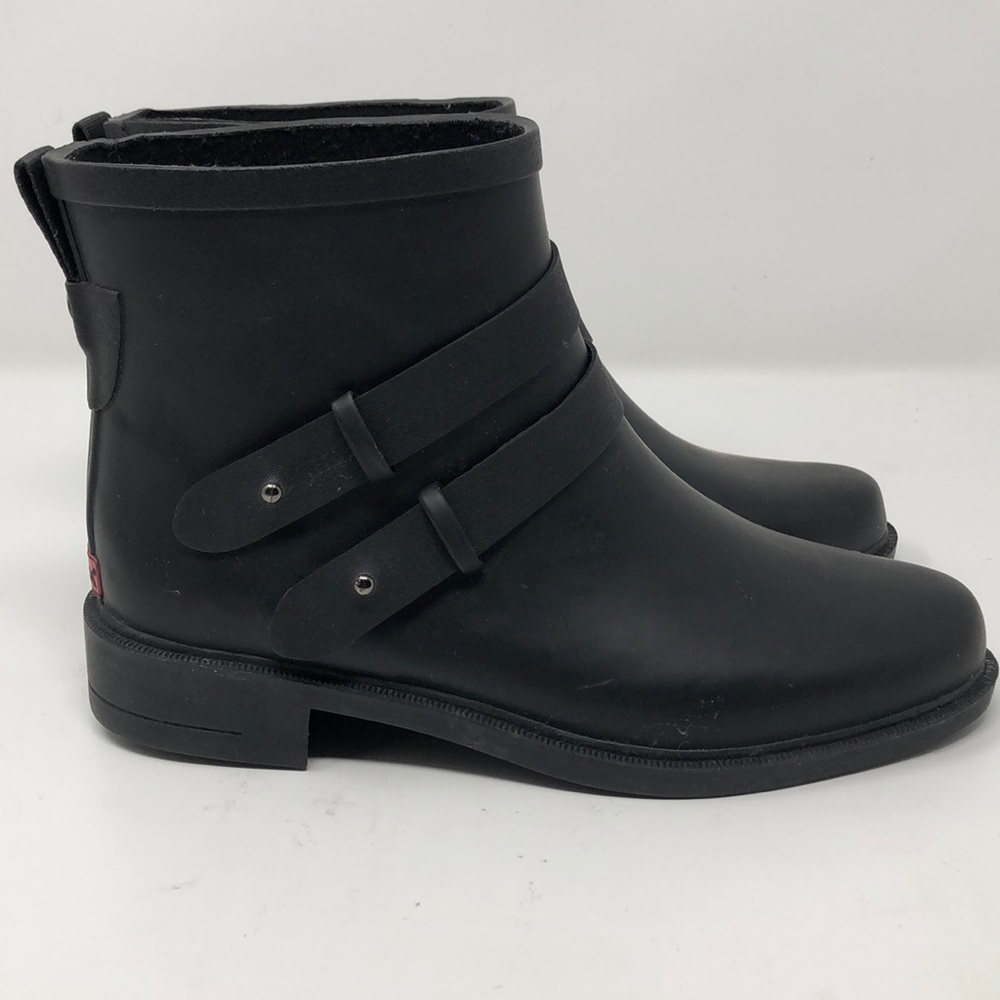 Chooka Black Midtown Strappy Rain Boots NWOB 6